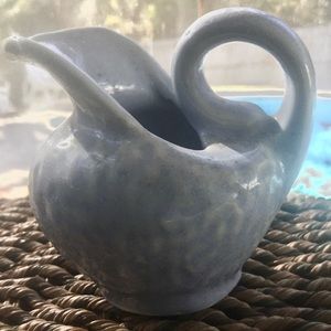 TINY BLUE SPOTTED VINTAGE CREAMER
